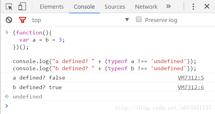 【JavaScript】var a = b = 3;是如何执行的？