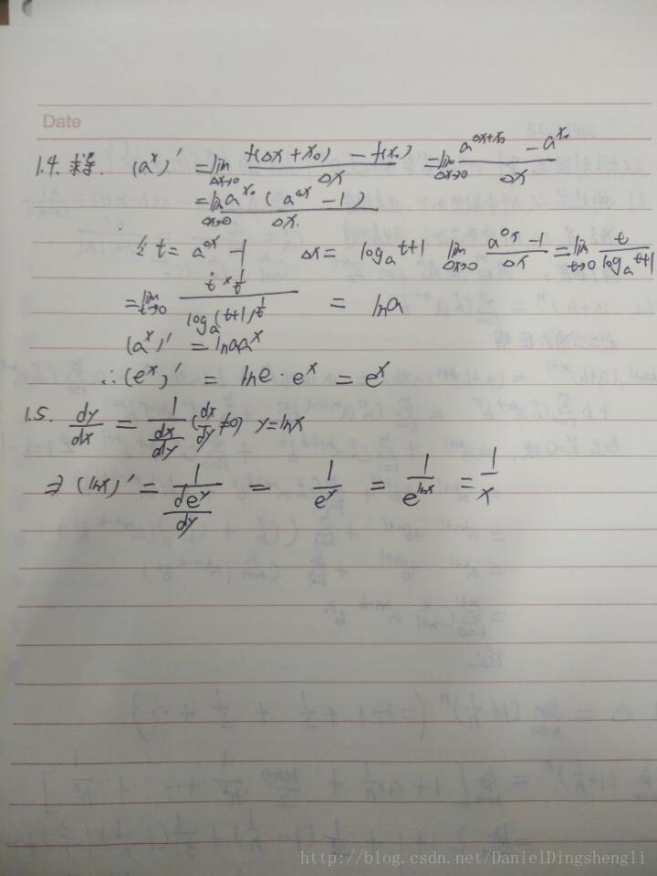 e的x次方的导数为什么是e^x？lnx的导数为什么是1/x？