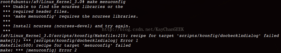 配置linux内核失败 Csdn