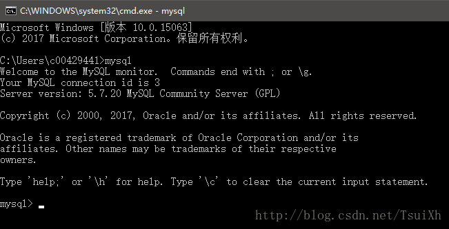 成功启动mysql