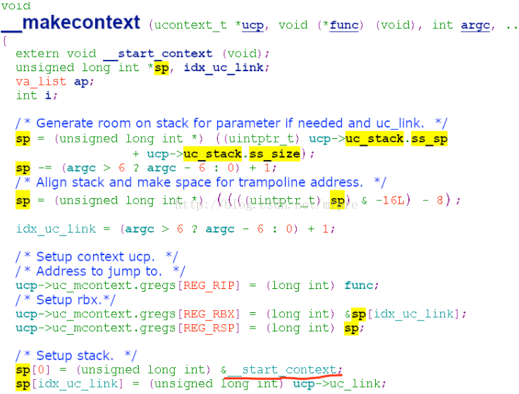 setcontext getcontext makecontext swapcontext
