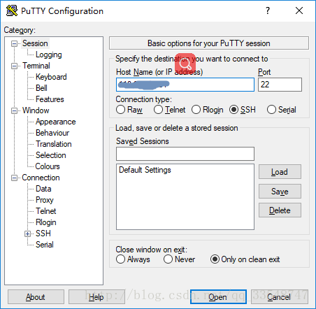 PuTTY Configuration