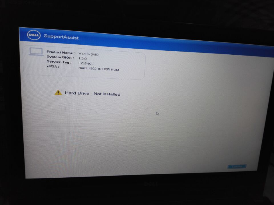 戴尔笔记本重装系统时提示：hard drive not installedCSDN博客