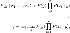 朴素贝叶斯公式