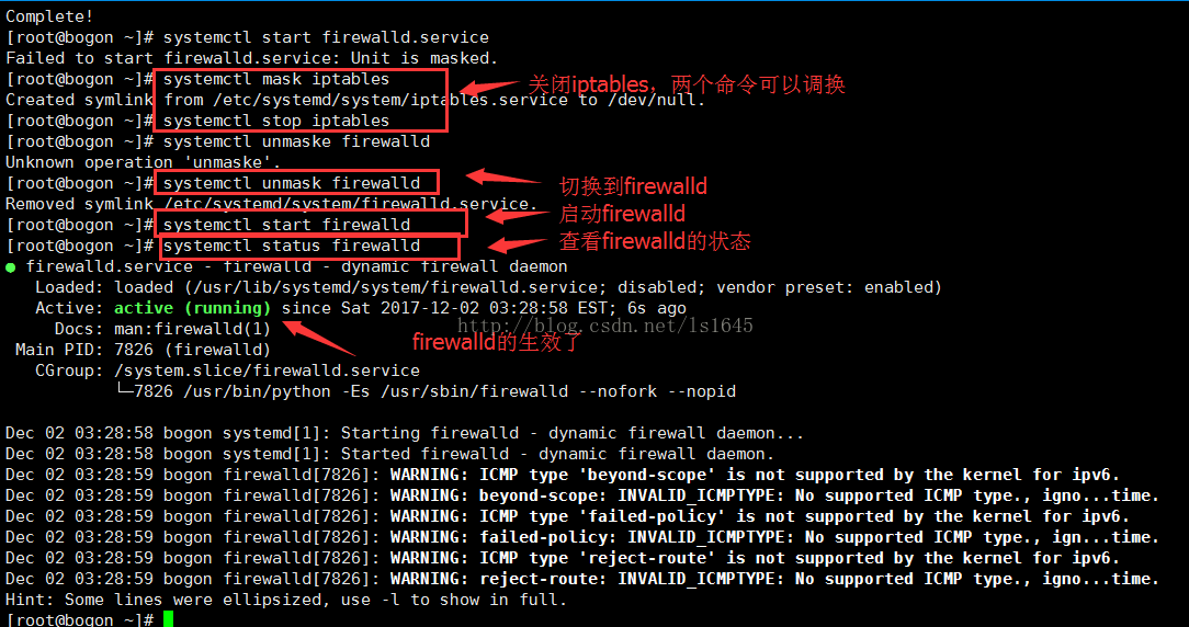 CentOS 7 ：Failed to start  IPv4 firewall with iptables.