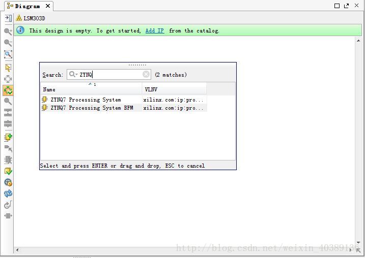 圖8 新增ZYNQ7 Processing System IP