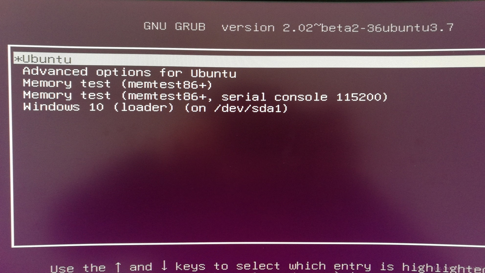 Ubuntu引導介面