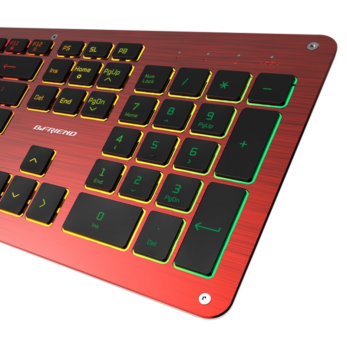 达威尔酒红色GK5巧克力键盘