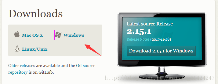 windows ---->   64-bit Git for Windows Setup.