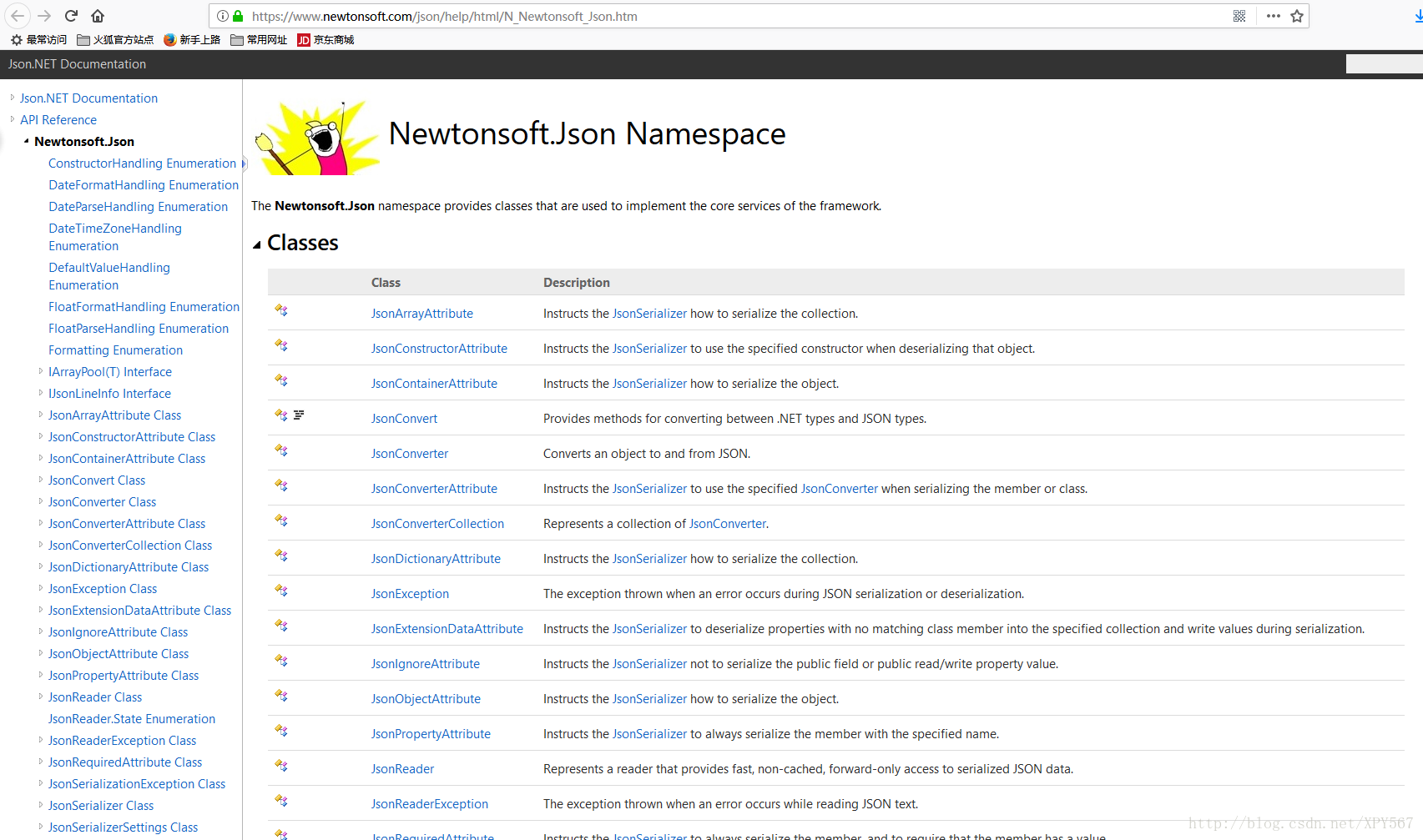 Json.Net页面截图