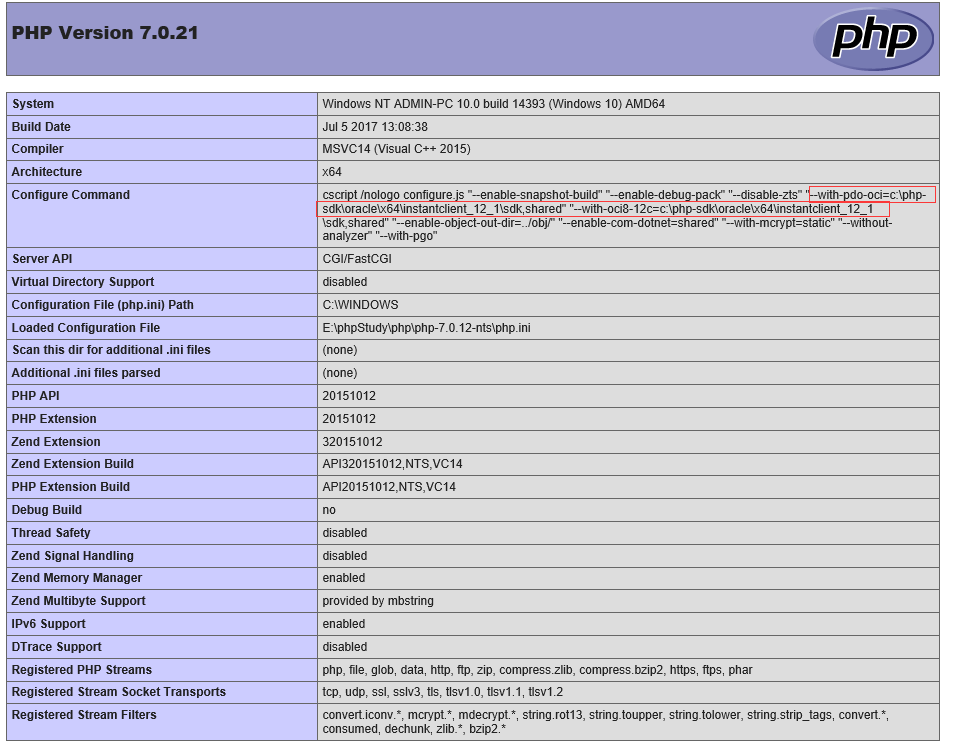 
			
				Windows下PHP7如何连接Oracle 12c，并使用PDO			
