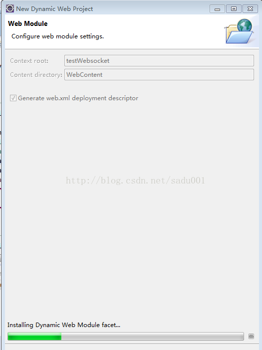 解决创建Web项目的时候卡在installing dynamic web module facet的问题