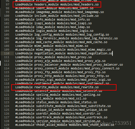 引入mod_rewrite和mod_headers模块