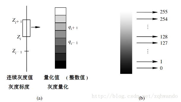 量化示意图(a)为量化过程(b)为量化为8bit