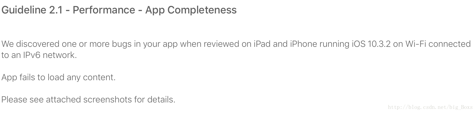 苹果拒绝应用2.1的描述