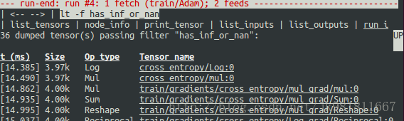 tfdbg run-end UI: infs and nans