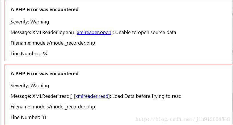 XMLReader::open() [xmlreader.open]: Unable to open source data