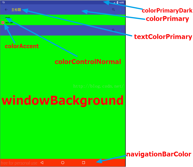 AndroidStudio的Theme、colorPrimary 、colorPrimaryDark、colorAccent属性含义_狂点engineer的博客-CSDN博客