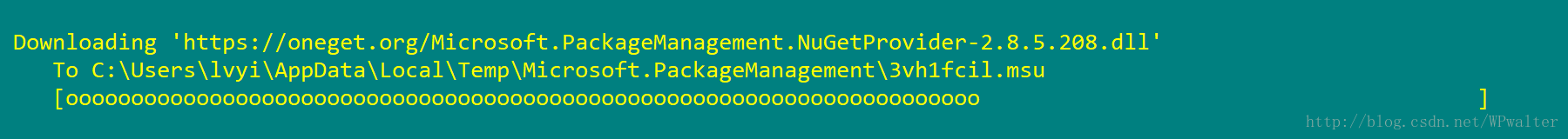 安装 NuGet 提供程序