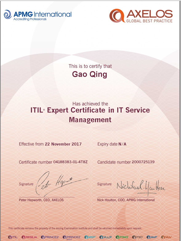 ITIL Expert