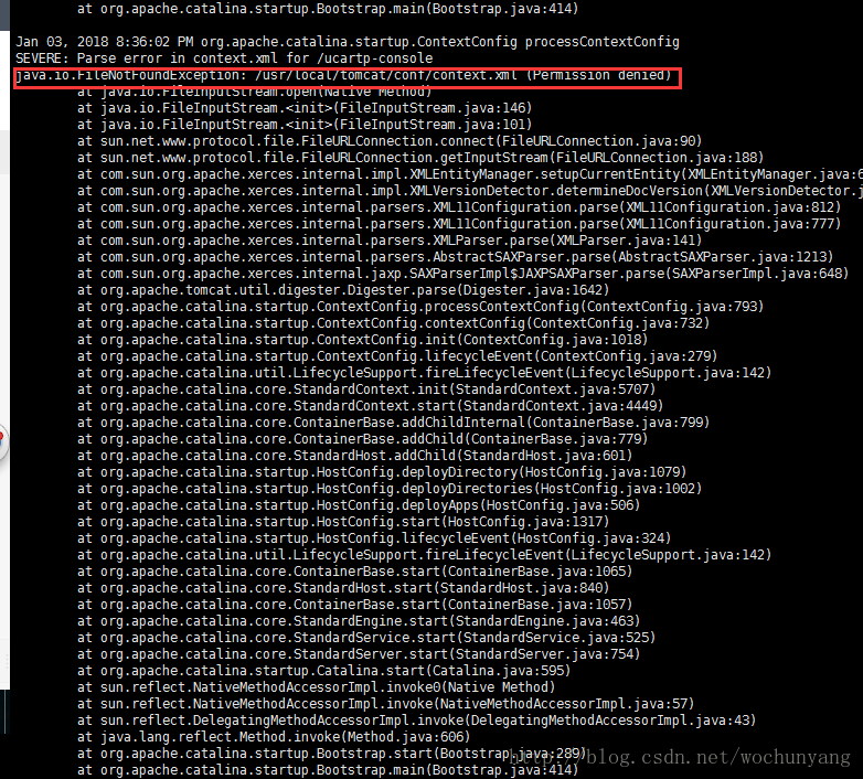 Java io filenotfoundexception usr local tomcat conf context xml