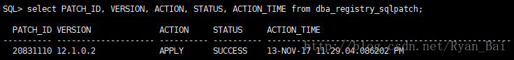 Oracle 12C：数据库PSU补丁安装