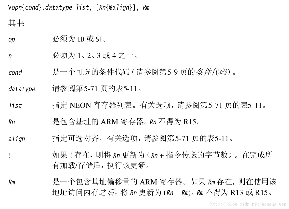 C嵌入汇编之vld1.f32和vst1.f32指令理解