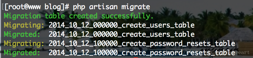 Laravel Base table or view already exists