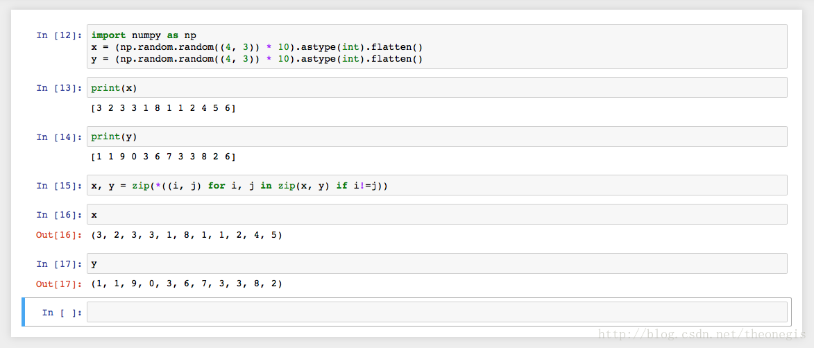 In Python, there is no need to loop through two arrays at the same time and process the corresponding elements and delete them