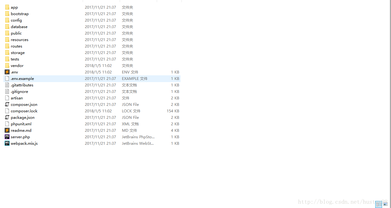 laravel文件结构