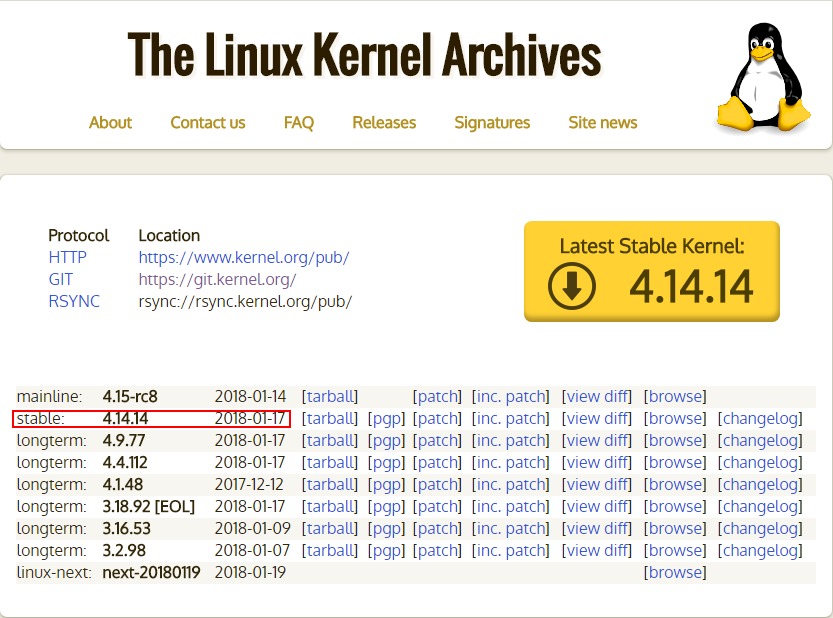 Linux-kernel官网