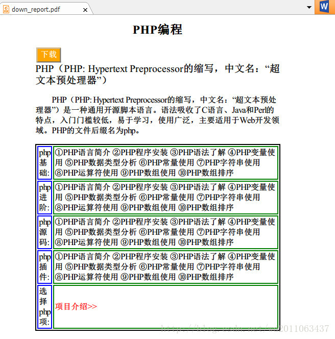 通过wkhtmltopdf导出支持CSS样式的pdf文件