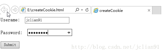 IE浏览器createCookie.html