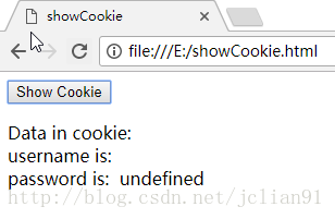 Chrome浏览器showCookie.html