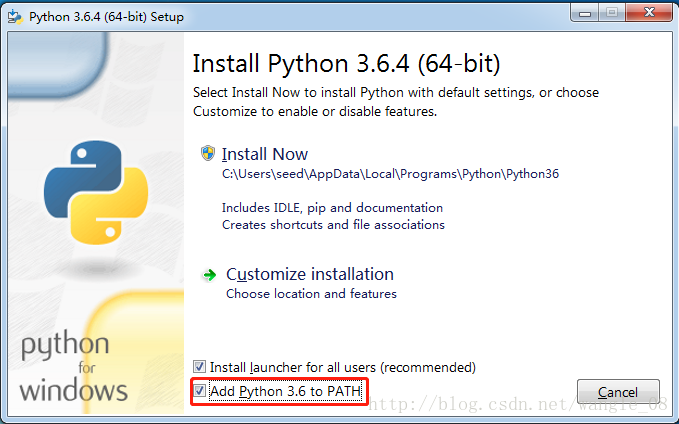 安裝 Python 3.6.4 