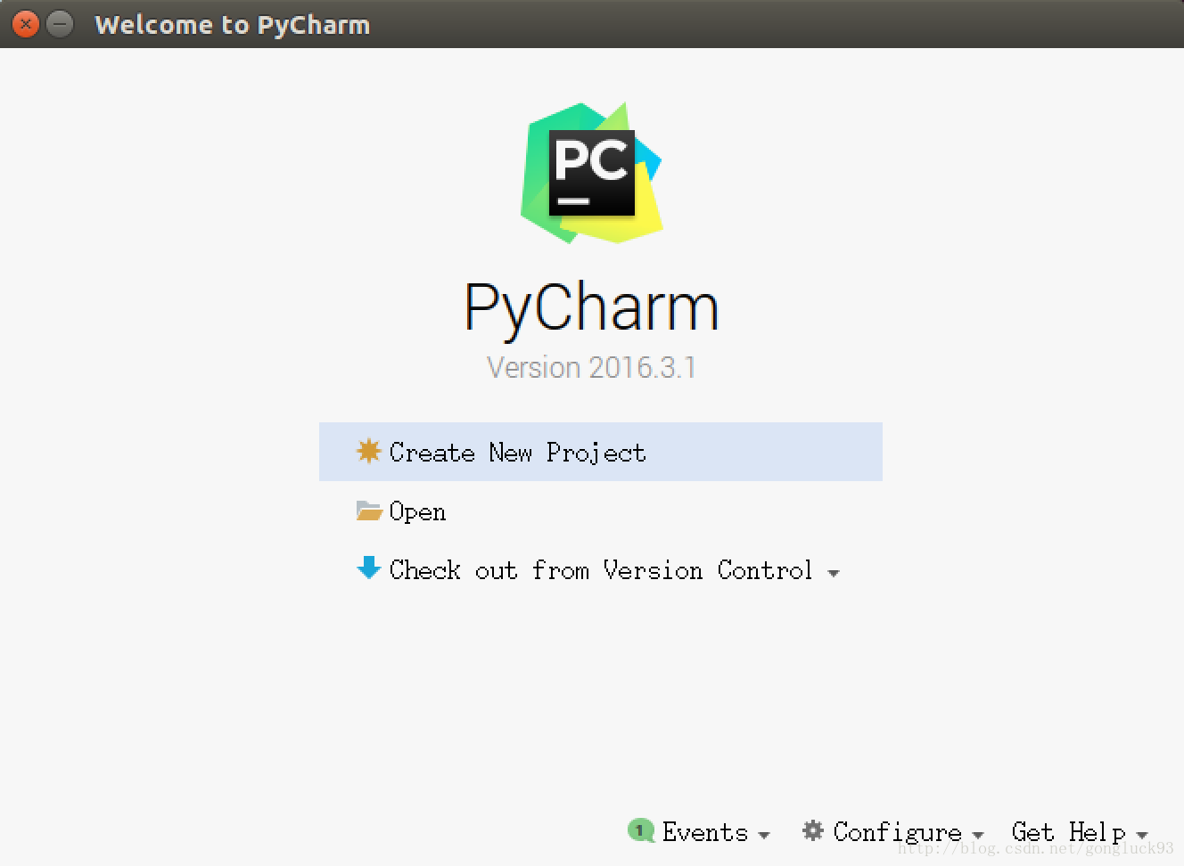 PyCharm欢迎页面