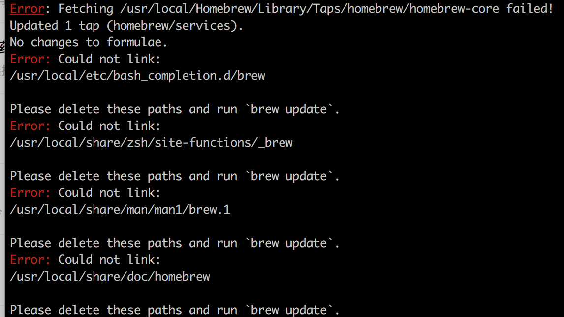 Error Could Not Link Usr Local Etc Bash Completion D Brew Linshijun33的专栏 Csdn博客