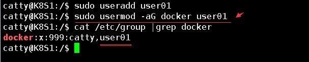 01-创建user01用户，将user01加入到docker组中