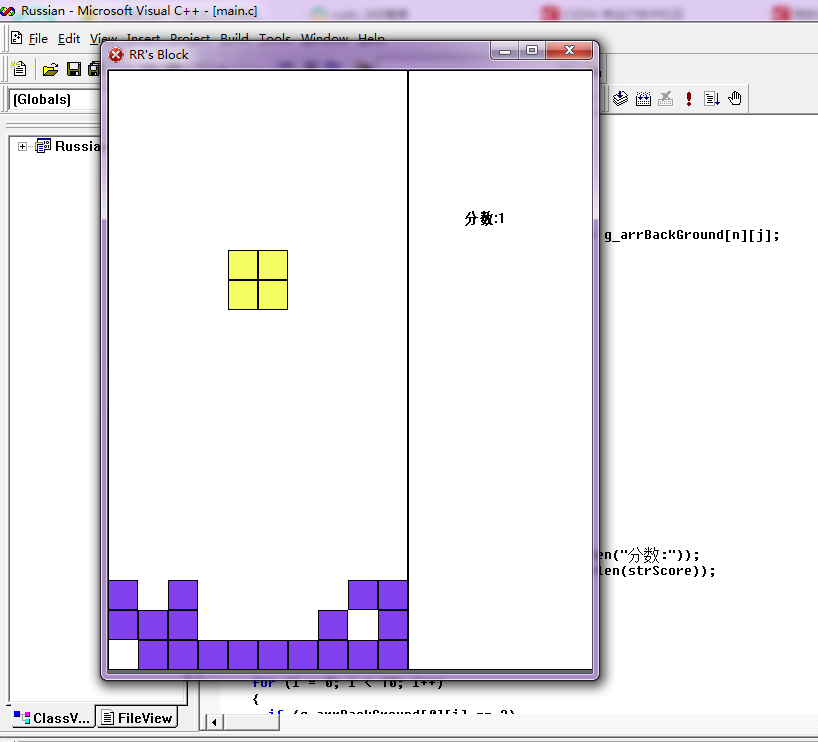 Tetris-C language (from 0 to the colored interface) - Programmer Sought