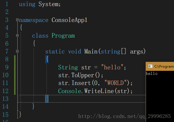 C# String的内容不能被改变
