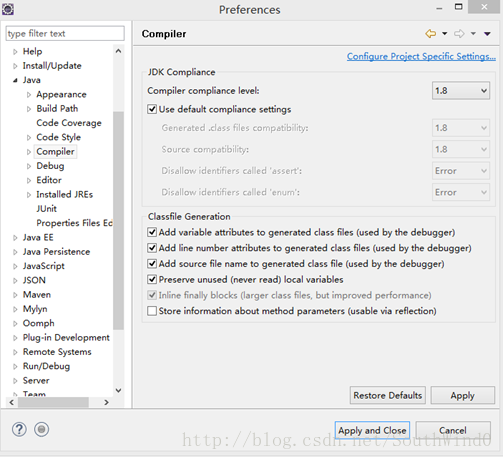 在创建Dynamic Web Project时提示Dynamic Web Module 3.0 requires Java 1.6 or newer错误