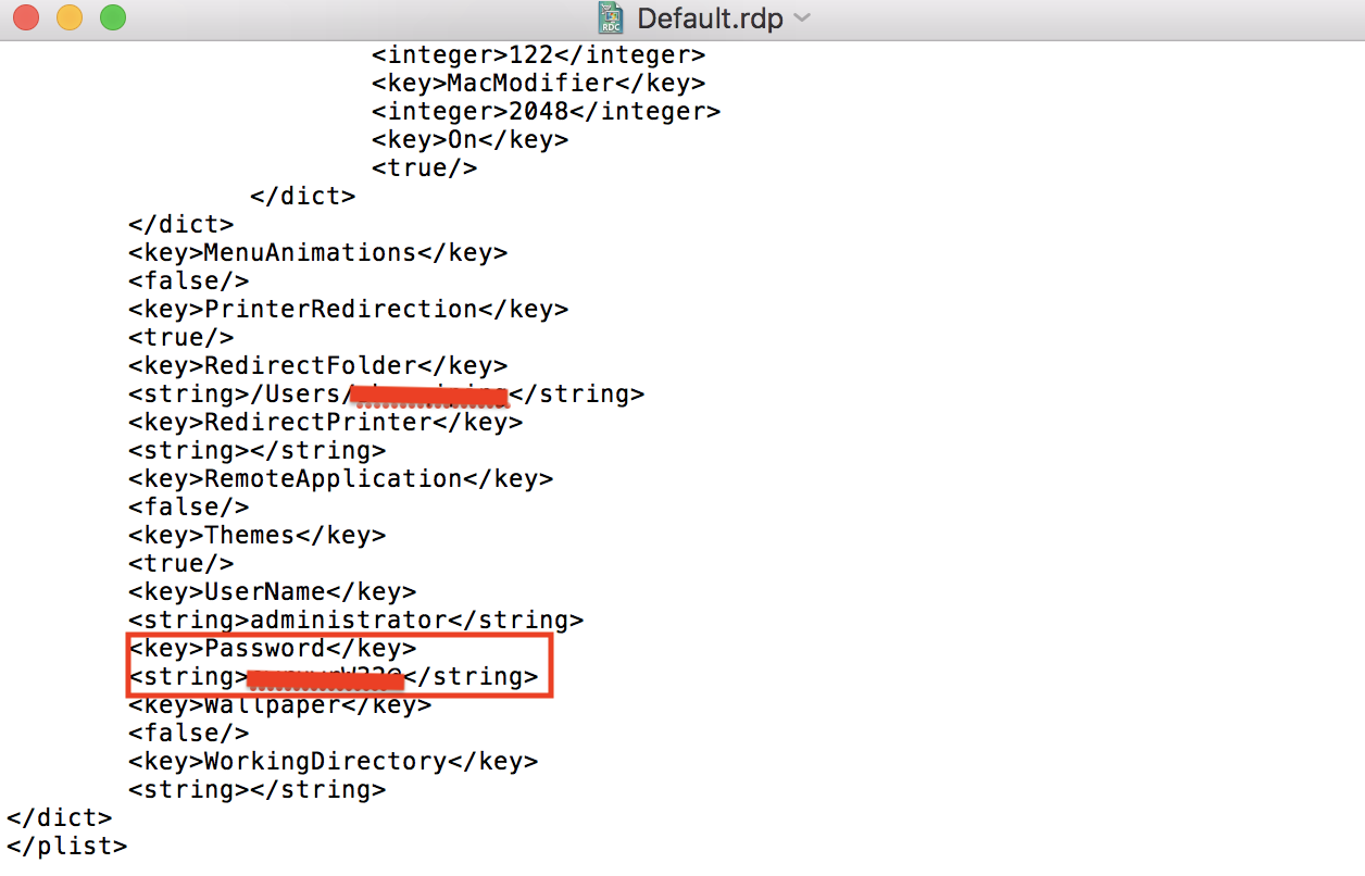 RDC for Mac 解决密码无法保存