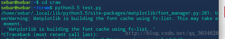 Matplotlib is building the font cache using fc-list. This may take a moment解决办法