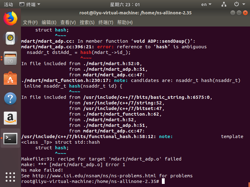 Ubuntu17 10安装ns2 35 报错recipe For Target Mdart Mdart Adp O Failed怎么办 小猪快点跑的博客 Csdn博客