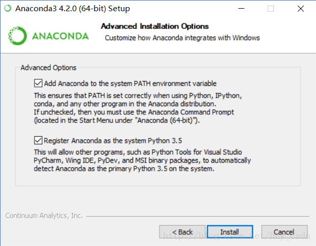 Anaconda3的安装截图