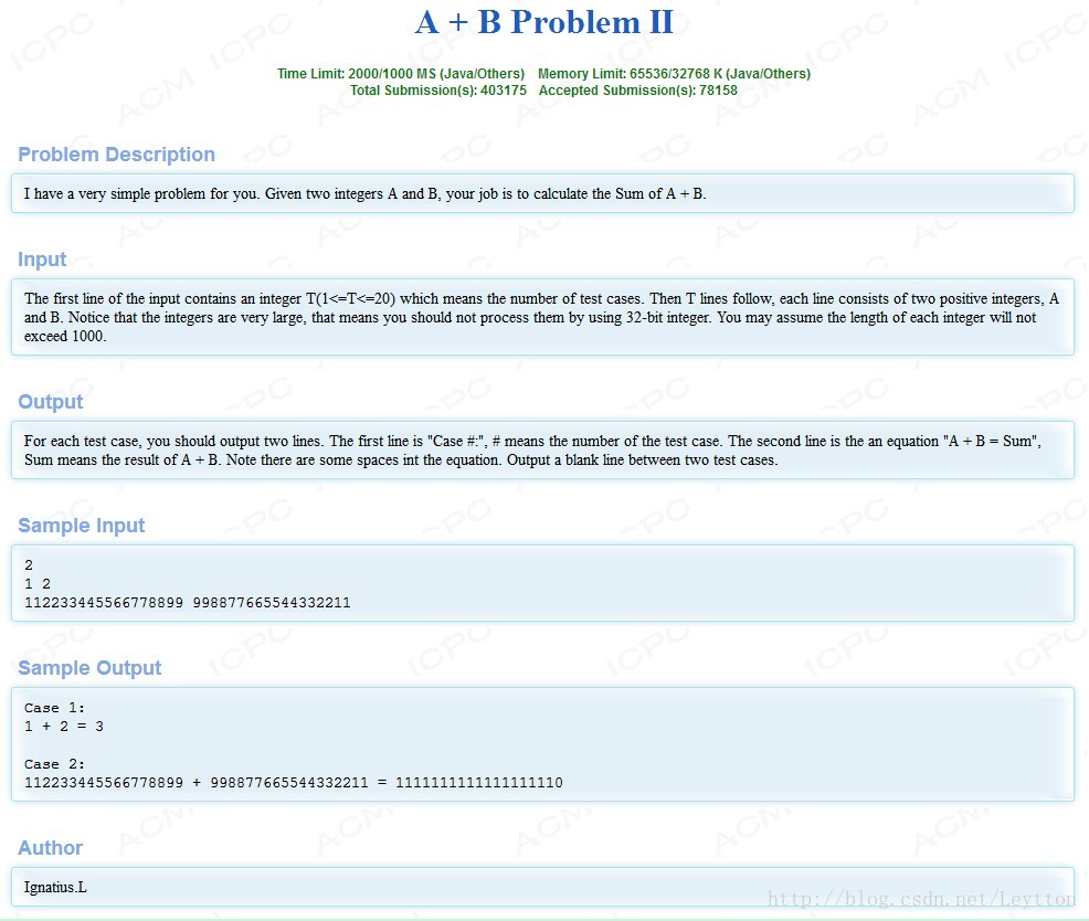 Sum Problem II