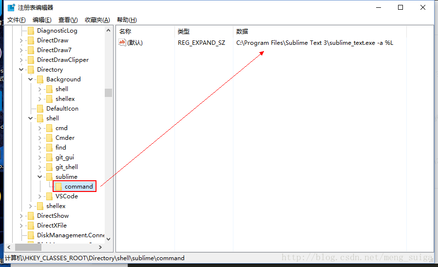 右键菜单command