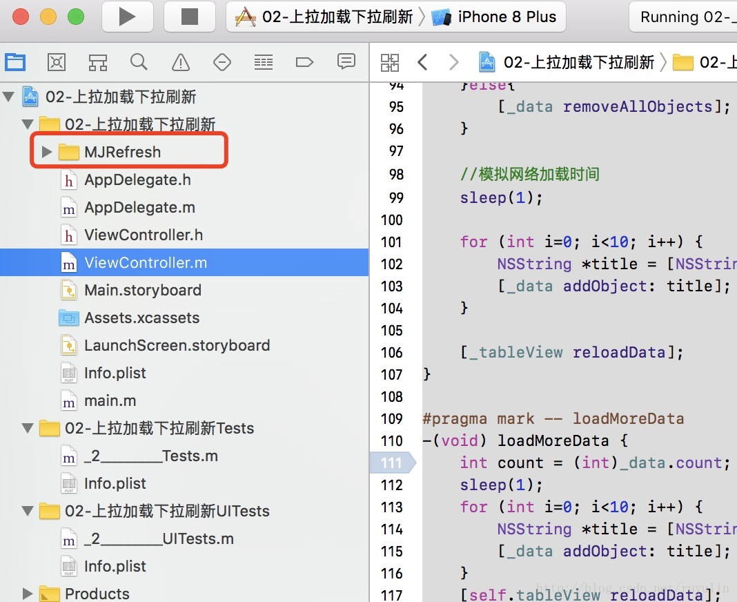 IOS开发（11）IOS MJRefresh 控件demo