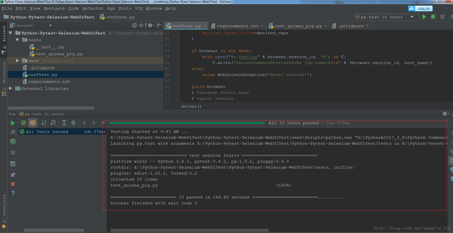 Web全自動(dòng)化測(cè)試Python + Pytest+Selenium+ Saucelabs的示例分析