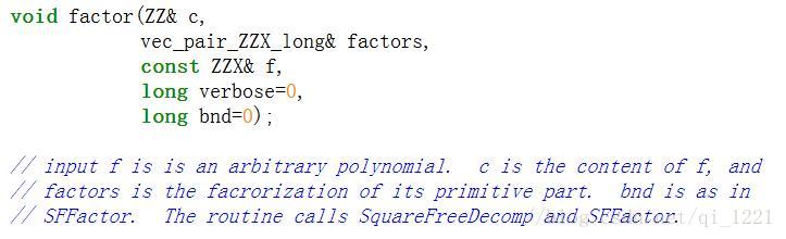 关于函数factor的参数定义